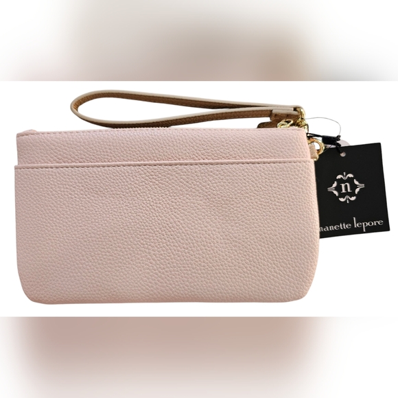 Nanette Lepore " Kyle Wristlet " Rose Quartz Colorblock. New With Tags - Picture 2 of 5